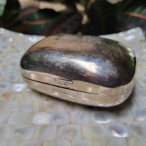 Large antique metal soap holder container dish